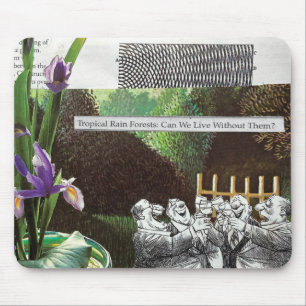 Funny Political Joest Forest Climate Change Satire Mousepad