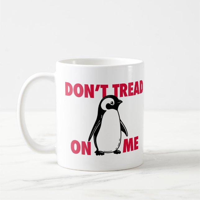 Funny Political Meme Penguin Tariff Kaffeetasse (Links)