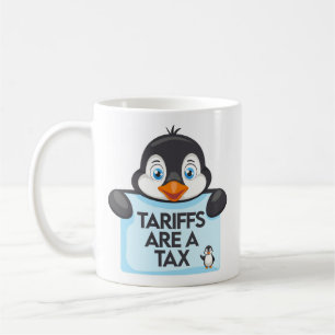 Funny Political Meme Penguin Tariff Kaffeetasse