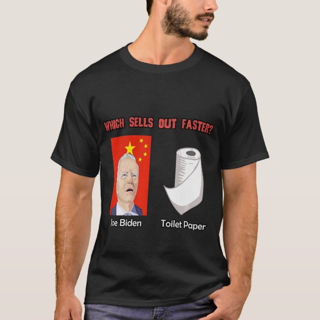 Funny Political Meme Satire Sleepy Joe Biden China T-Shirt (Vorderseite)