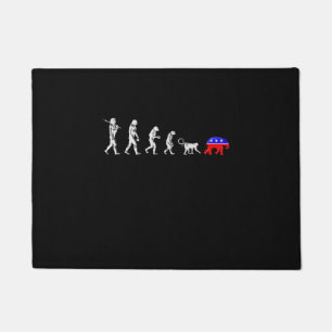 Funny Political Republican De-Evolution Fußmatte