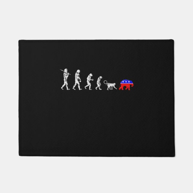 Funny Political Republican De-Evolution Fußmatte (Vorderseite)