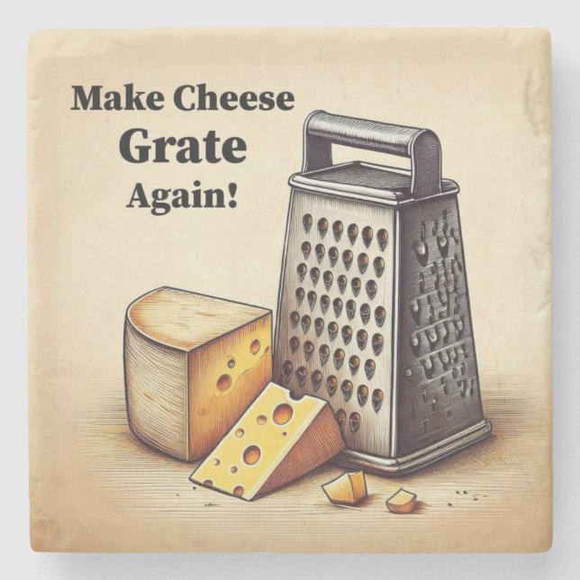 Funny Political Yellow Steinuntersetzer (Vorderseite)