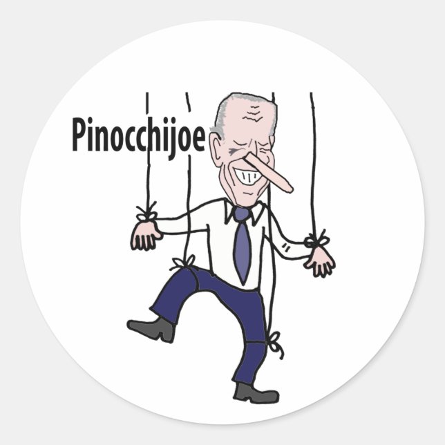 Funny politisch Anti Joe Biden Pun Runder Aufkleber (Vorderseite)