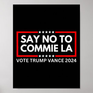 Funny politisch sagen nein, um La Vote Trump Van z Poster
