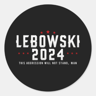 Funny politischer Name Lebowski Political Runder Aufkleber