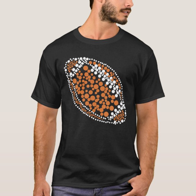 Funny Polka Dot Football Lover Player Internationa T-Shirt (Vorderseite)