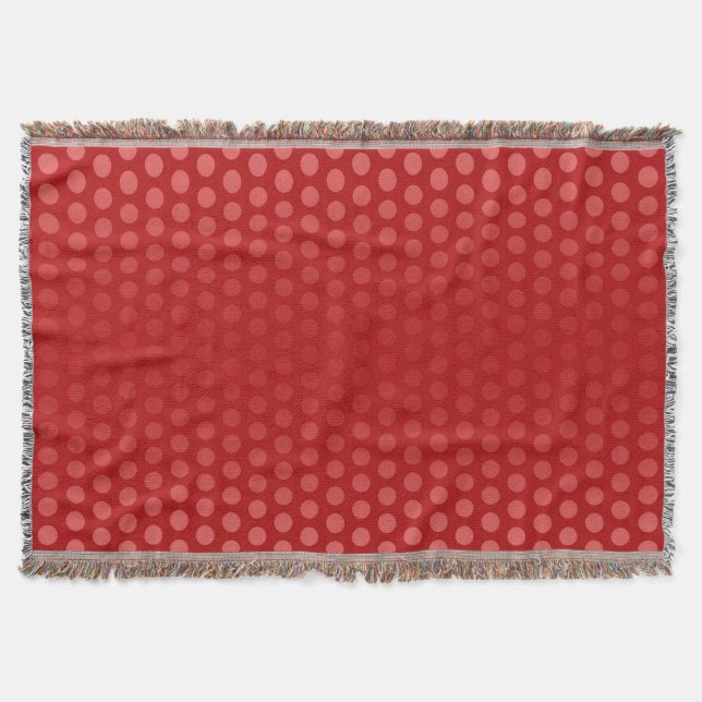 Funny Polka Dots Pattern rot + Ihre Idee Decke (Vorderseite)