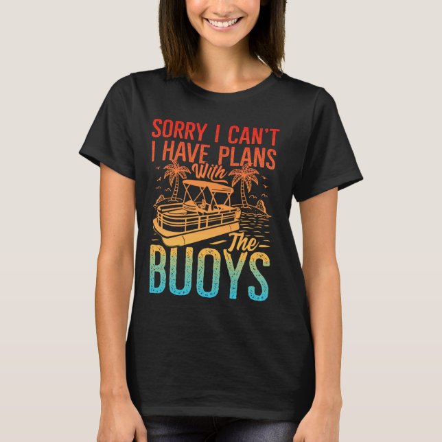 Funny Pontoon Boat Art für Boote Herren Pontoon Bo T-Shirt (Vorderseite)