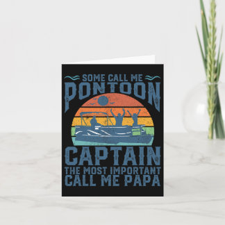 Funny Pontoon Boat Captain Boating Vater Papa Gran Karte