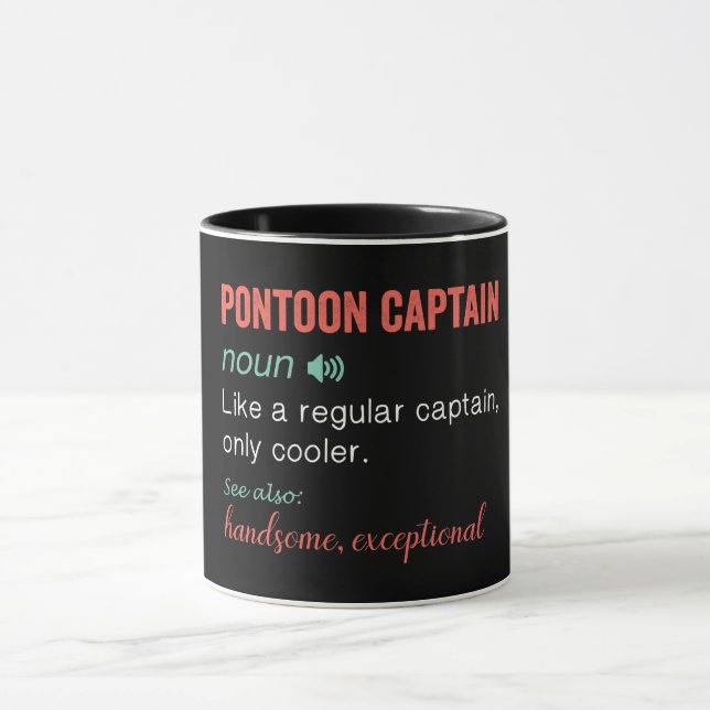 Funny Pontoon Captain Definition Tasse (Zentrum)