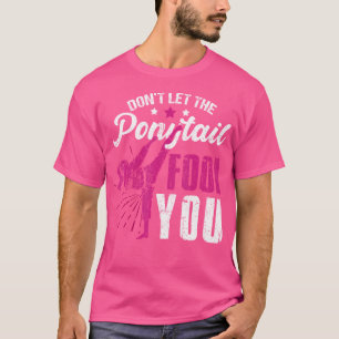 Funny Ponytail Girl Karate Taekwondo Judo Kickboxi T-Shirt