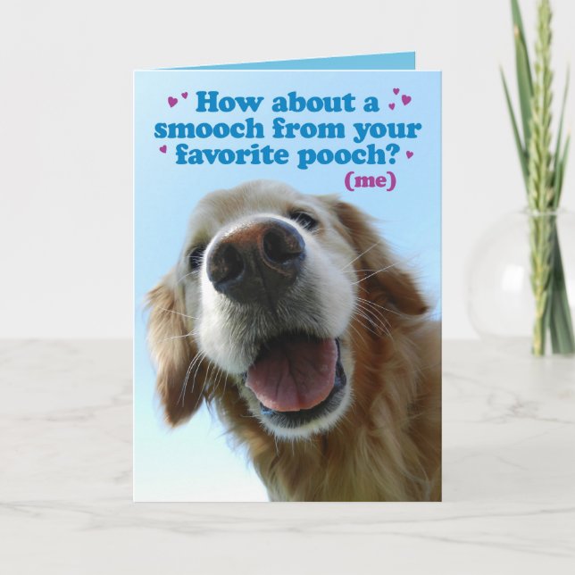 Funny Pooch Golden Retriever Vatertagskarte Karte (Vorderseite)