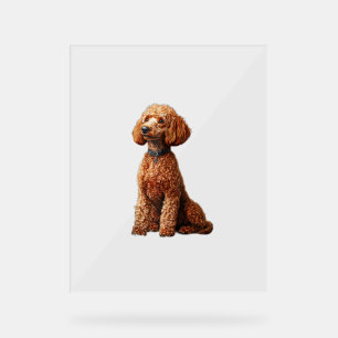 Funny Poodle Animal Lover Hunde Graphic Niedlich D Acrylschild
