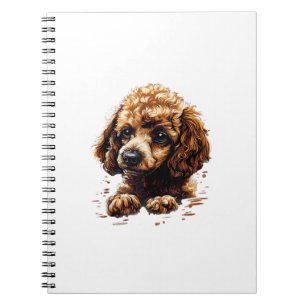 Funny Poodle Animal Lover Hunde Graphic Niedlich D Notizblock