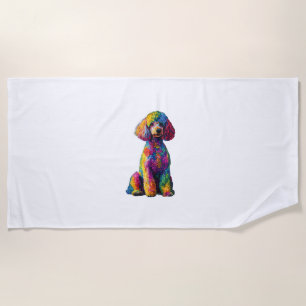 Funny Poodle Animal Lover Hunde Graphic Niedlich D Strandtuch