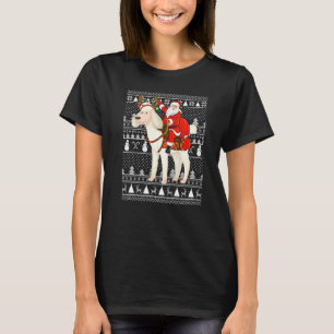 Funny Poodle Dog Santa Riding Poodle Ugly Christm T-Shirt