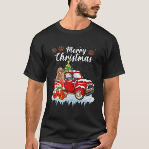 Funny Poodle Dog Snow Red Truck Weihnachten Weihna T-Shirt