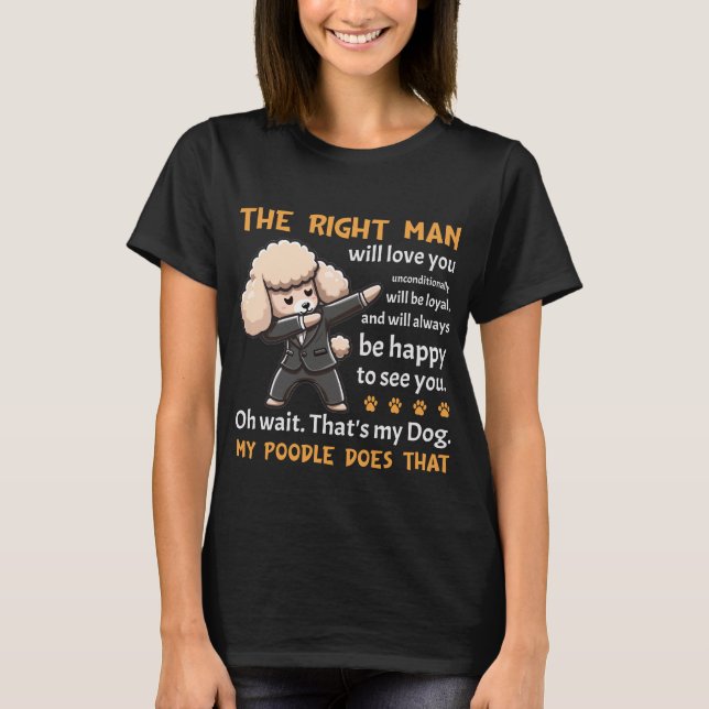 Funny Poodle Dog T-Shirt (Vorderseite)