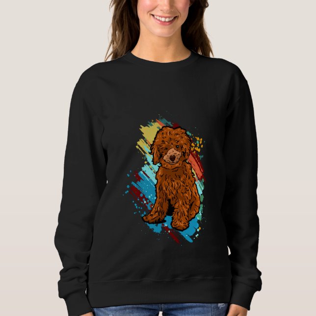 Funny Poodle Puppies Pullover (Vorderseite)
