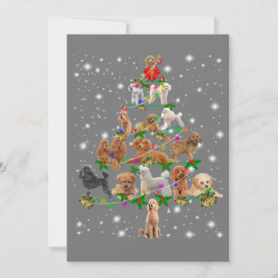 Funny Poodle Weihnachtsbaum Dekoration Kostüm Einladung