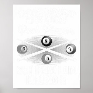 Funny Pool Art für Männer Frauen Billard Lover Poo Poster