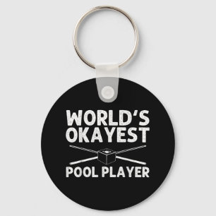 Funny Pool Art für Männer Frauen Billard Lover Poo Schlüsselanhänger