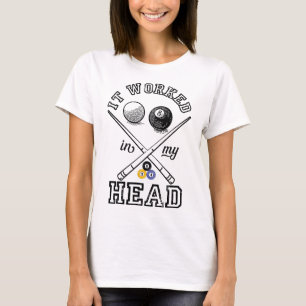 Funny Pool Art für Männer Frauen Billard Lover Poo T-Shirt