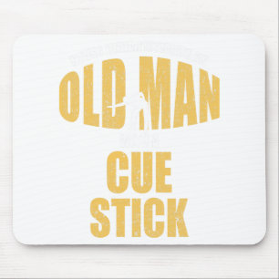 Funny Pool Billiard Player Snooker Alter Mann mit  Mousepad