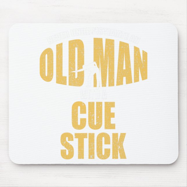 Funny Pool Billiard Player Snooker Alter Mann mit  Mousepad (Vorne)