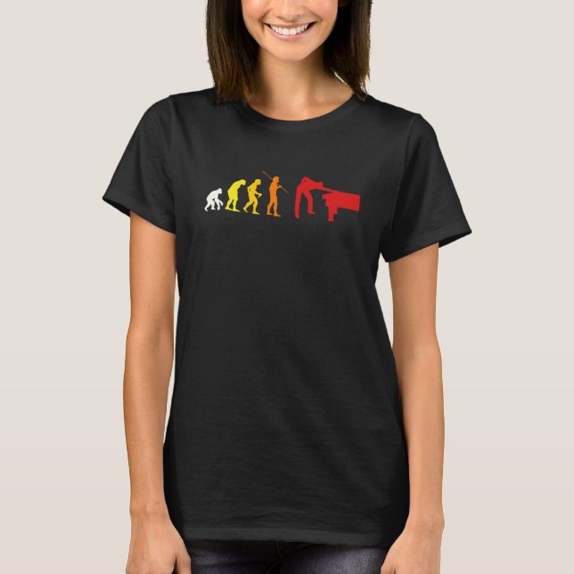 Funny Pool Billiards Player Evolution Billiard Bal T-Shirt (Vorderseite)