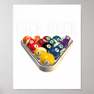 Funny Pool Billiards Schönes Rack T-Shirt Poster