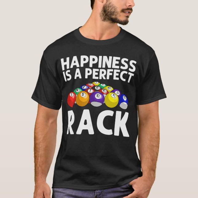 Funny Pool Design for Men Women Billiards Lover Po T-Shirt (Vorderseite)