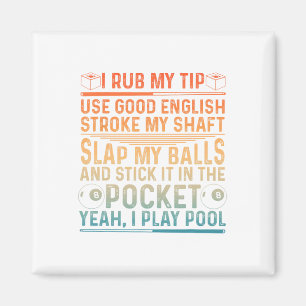 Funny Pool Design für Männer Boys Billiard Lover P Magnet