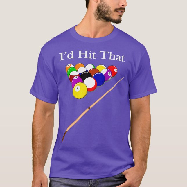 Funny Pool Hall Shark Billiards Spieler Hustler T-Shirt (Vorderseite)