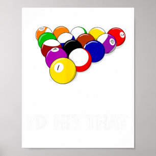 Funny Pool-Id trifft, dass Billiards Spieler Gesch Poster