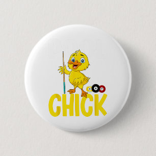 Funny Pool Kick 8 Ball Frauen Niedlich Billard Lad Button
