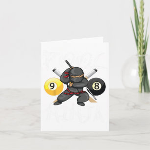 Funny Pool Ninja Niedliche Pocket Billiards Boys G Karte