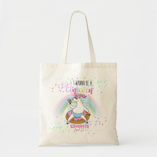 Funny Pool Party UNICORN Teen Girls Graphics Tragetasche (Vorne)