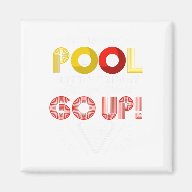 Funny Pool Player Billiards Magnet (Vorne)