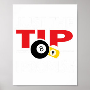Funny Pool Player Billiards T Shirt Nur der Tipp I Poster