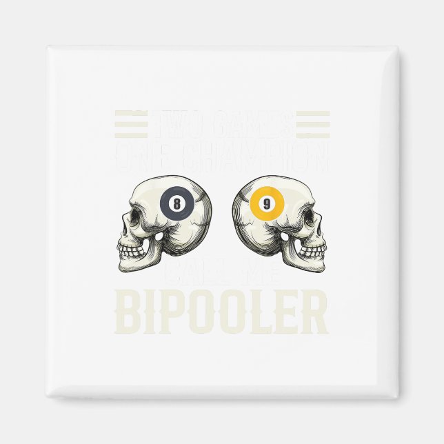 Funny Pool Player Design - für Billard-Lüfter und Magnet (Vorne)