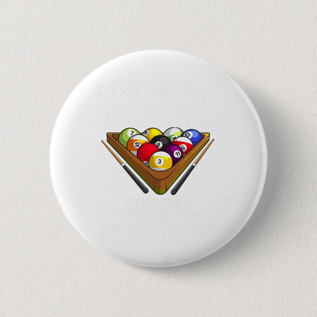 Funny Pool Player Geschenk für Männer Cool an Bi. Button (Vorderseite)