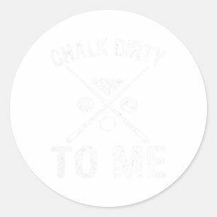 Funny Pool Player Gift Billiard Khalk Schande für Runder Aufkleber