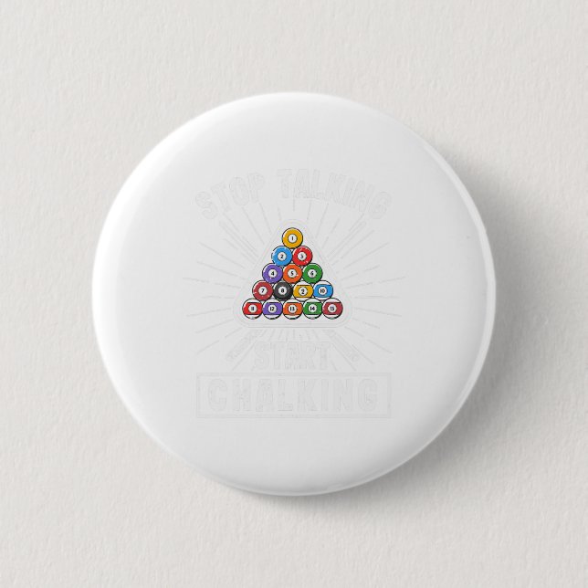 Funny Pool Player Zitat Billiard Stopp Sprechen St Button (Vorderseite)