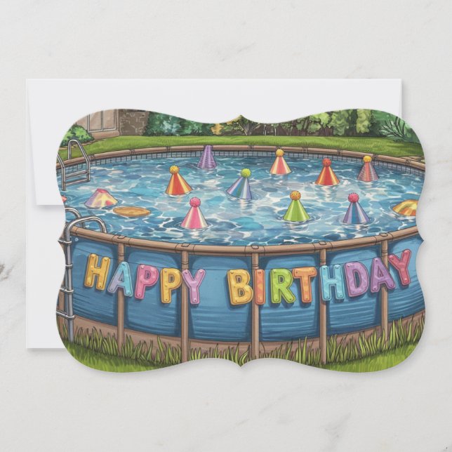 Funny Pool Riddle Geburtstag Karte (Vorderseite)