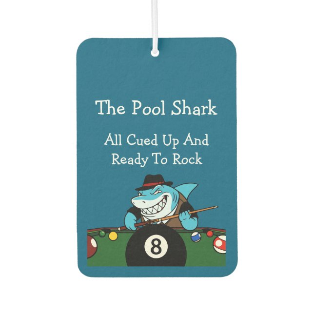 Funny Pool Shark Billiards Theme Men's Car Autolufterfrischer (Vorderseite)