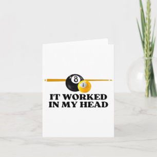 Funny Pool Stick Pool Billard Karte