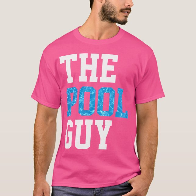 Funny Pool Typ T Shirt - Für Schwimmbad Experte (Vorderseite)