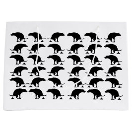 Funny Pooping Dog Pattern Große Geschenktüte